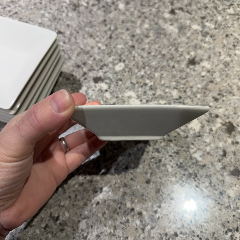 White ceramic sauce bowl- Set of 7 - Picture 3 of 5